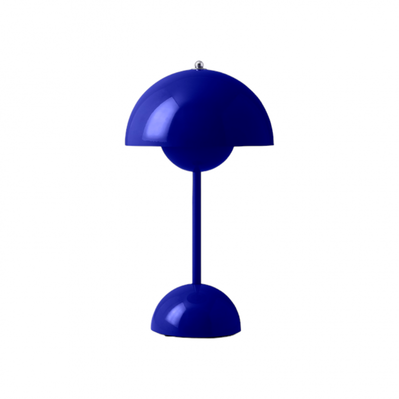 Flowerpot VP9 Portable Battery lamp / Table lamp with USB Cobalt blue AndTradition SINGLE PIECES