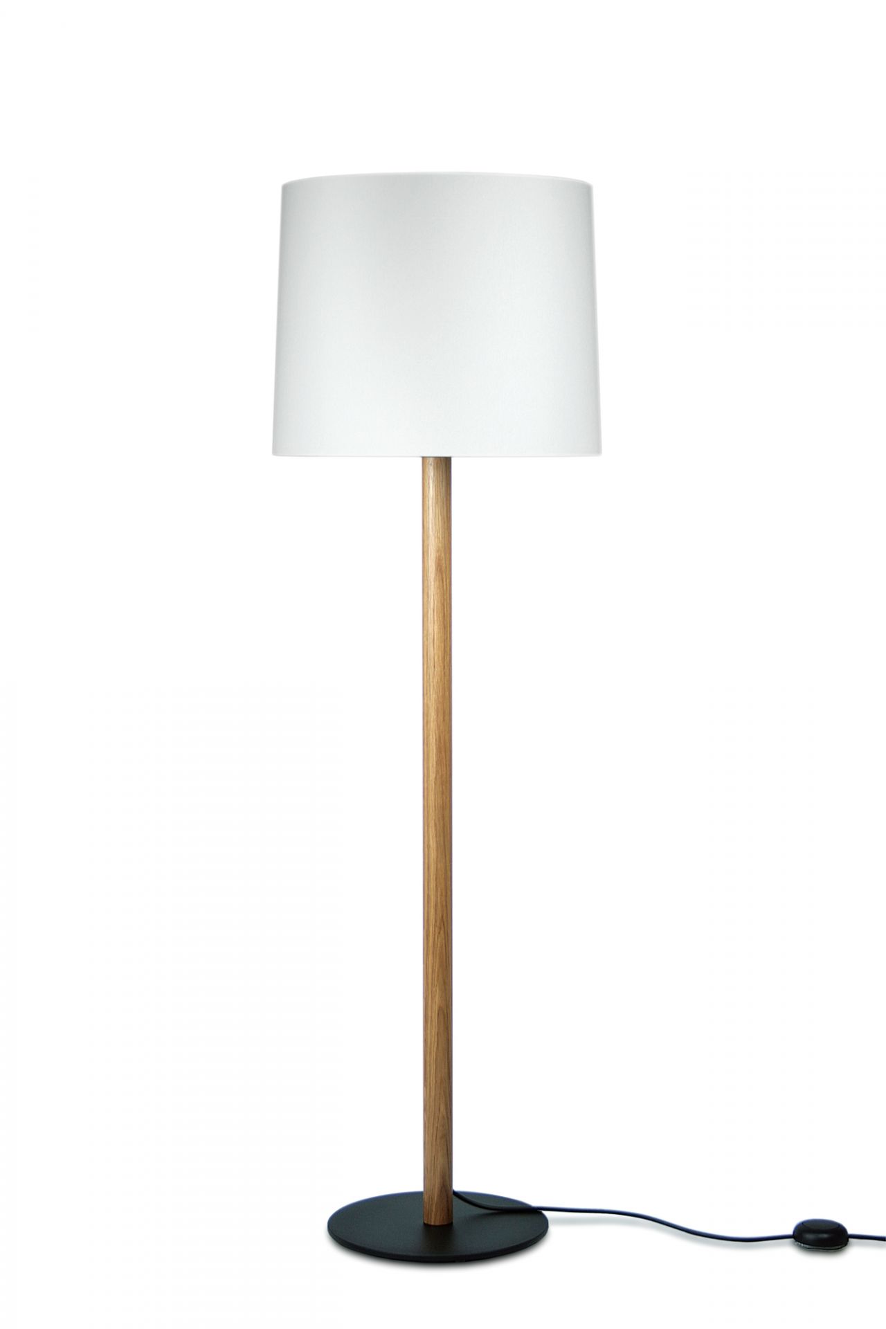 Miyu 165 floor lamp natural oak / white Maigrau