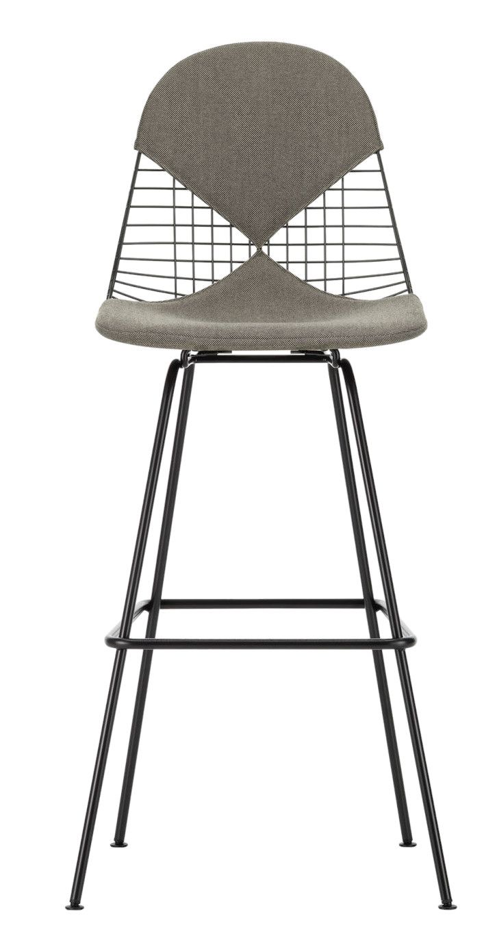 Eames Wire Bar Stool Bar stool High with seat and backrest upholstery Vitra