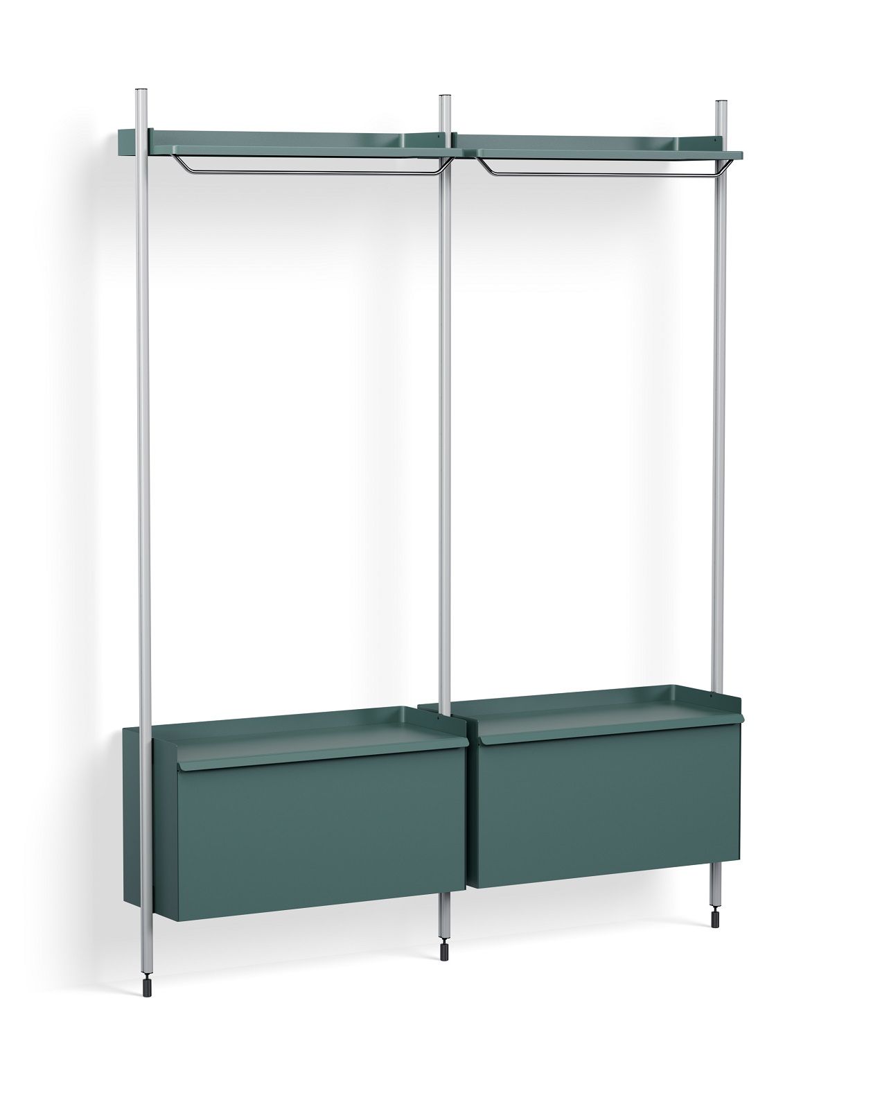 Pier System 133 3 Column Shelf Hay Steel Blue Aluminum