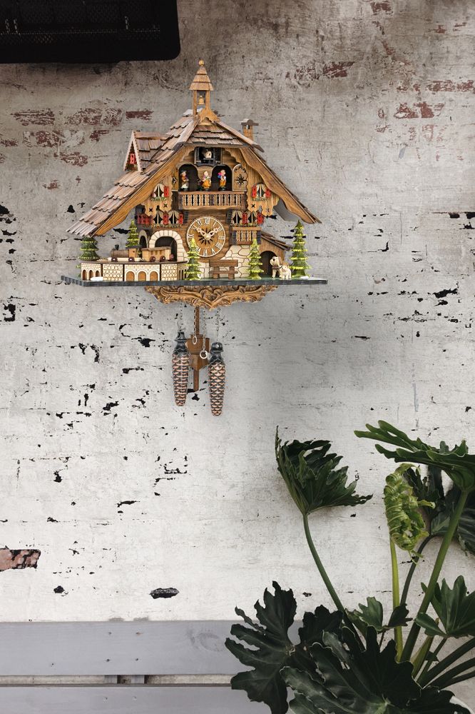 Quartz cuckoo clock with music & dancing couples Engstler SINGLE PIECES
