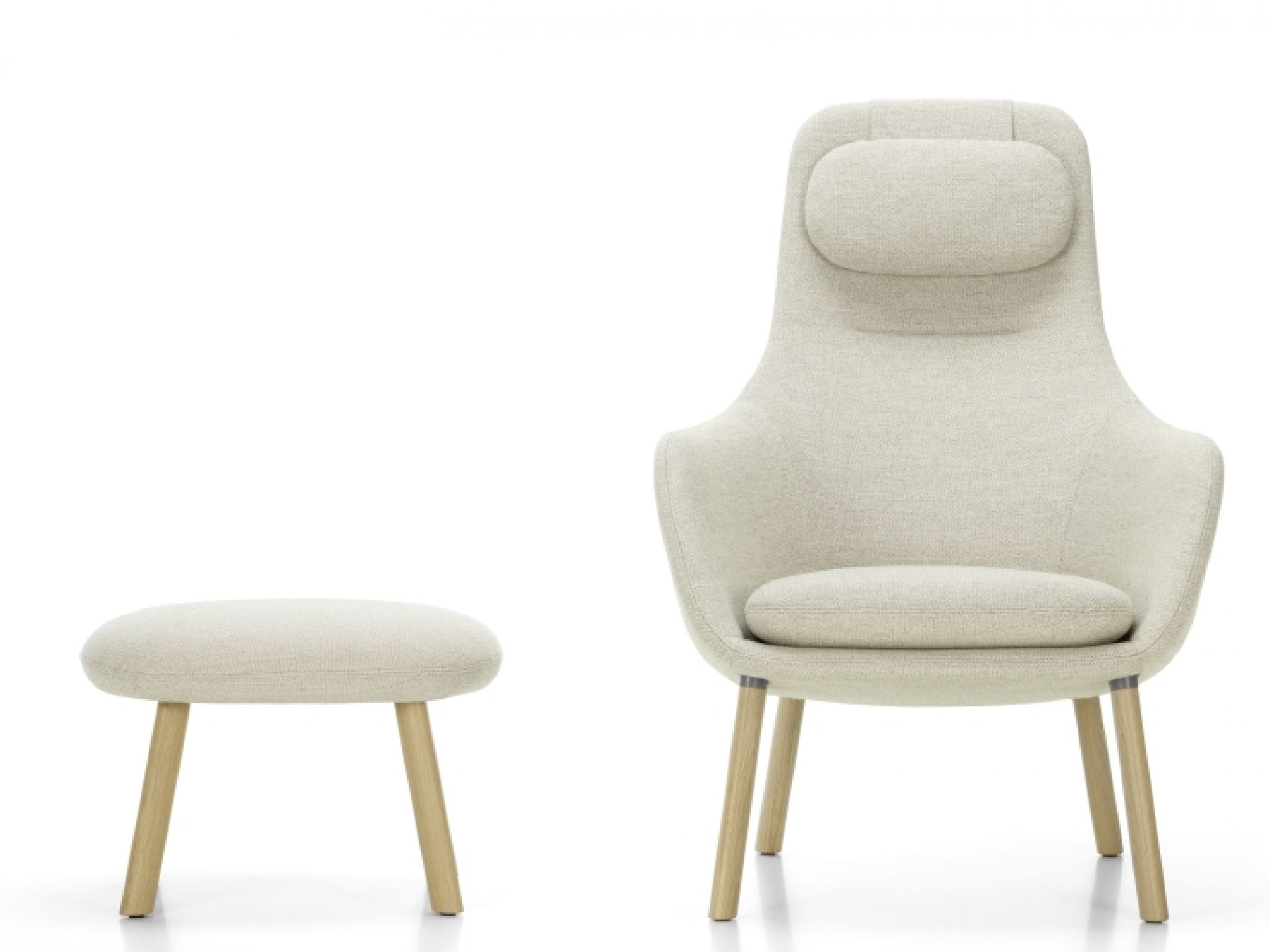 Hal Lounge Chair Armchair + Ottoman Vitra Hal Lounge Chair Armchair + Ottoman Vitra