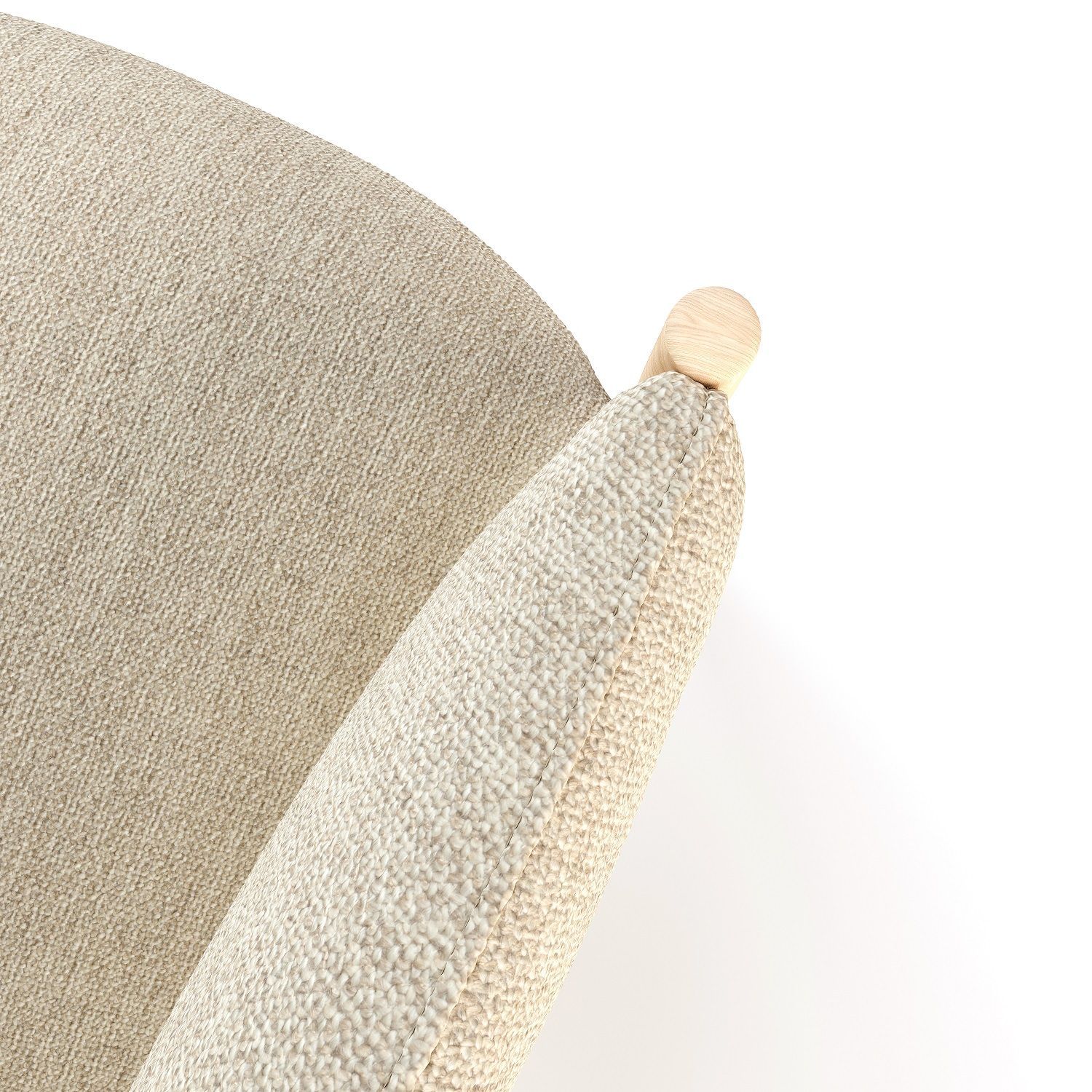 Kagu chair with armrests wooden frame Cor