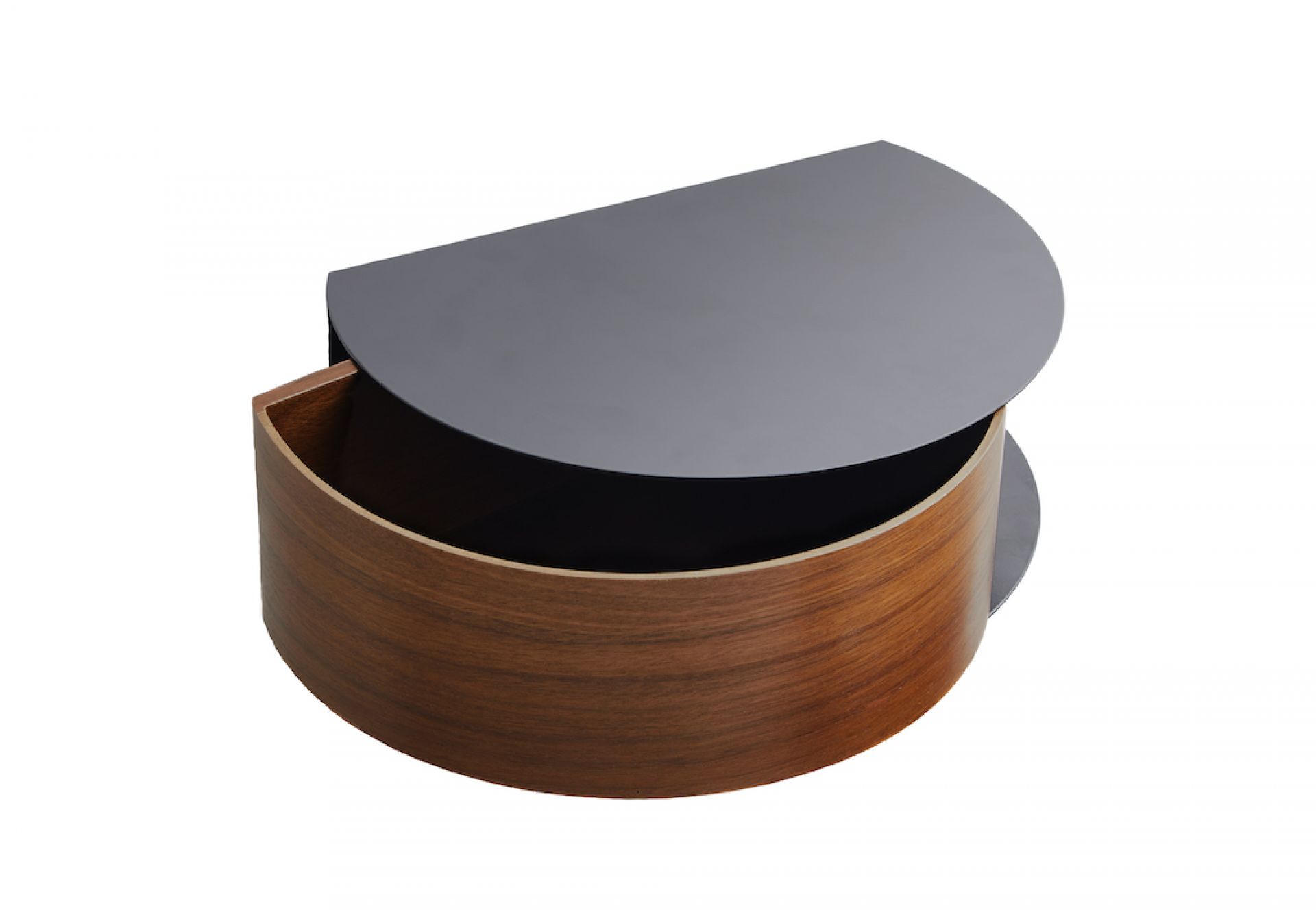Wallie Wall Drawer Shelf Walnut Woud