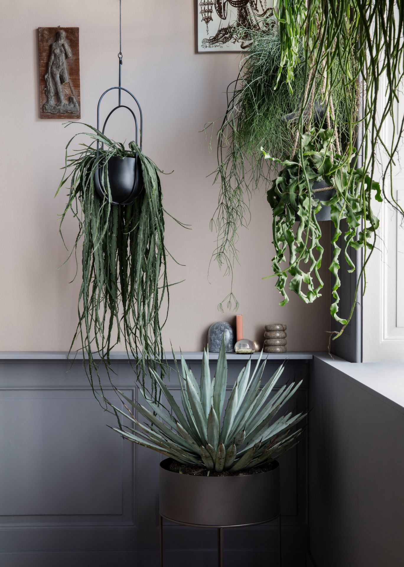 Hanging Deco Pot Flowerpot Black Ferm Living SINGLE PIECES