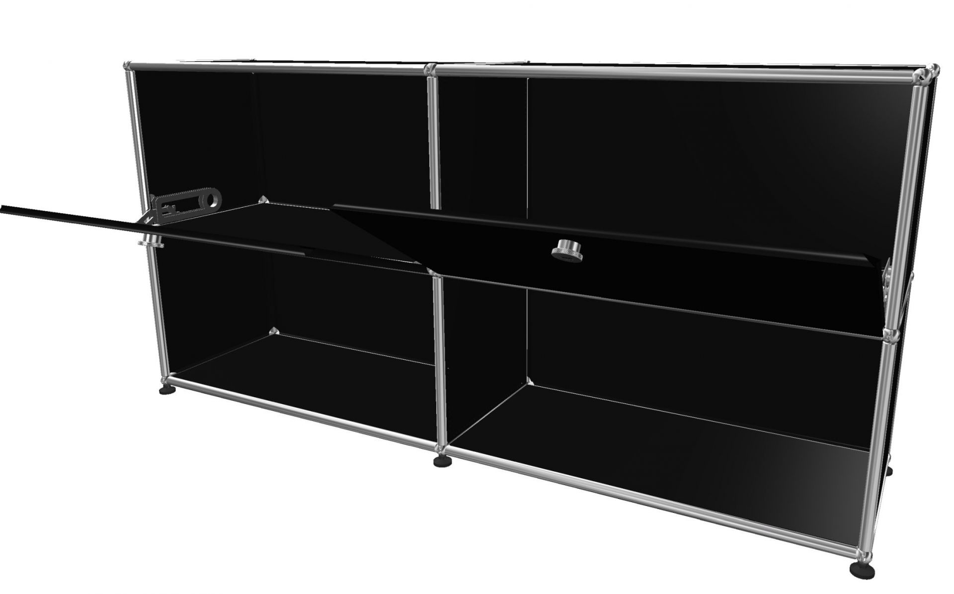 USM Haller Sideboard 2 Flaps / 2 Open Graphite black - FAST DELIVERY