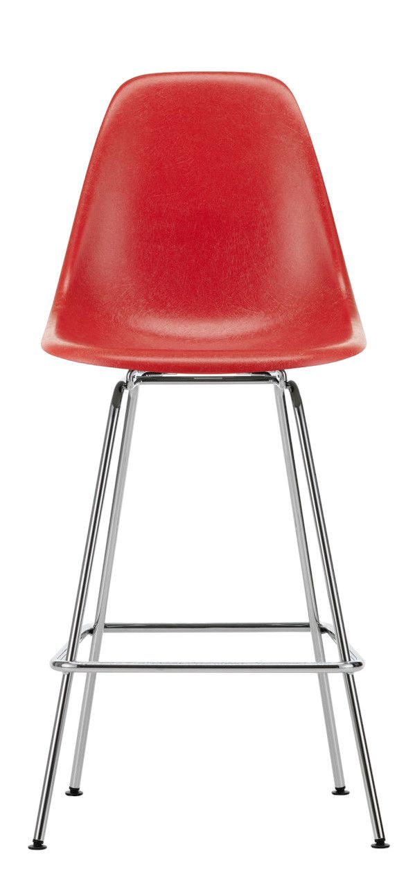 Eames Fibreglass Bar Stool Medium Bar Stool Vitra