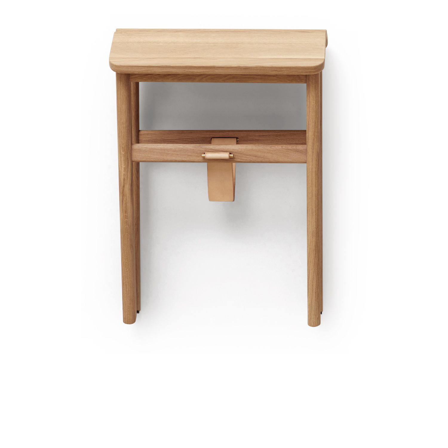 Angle folding stool oak white oiled Form & Refine