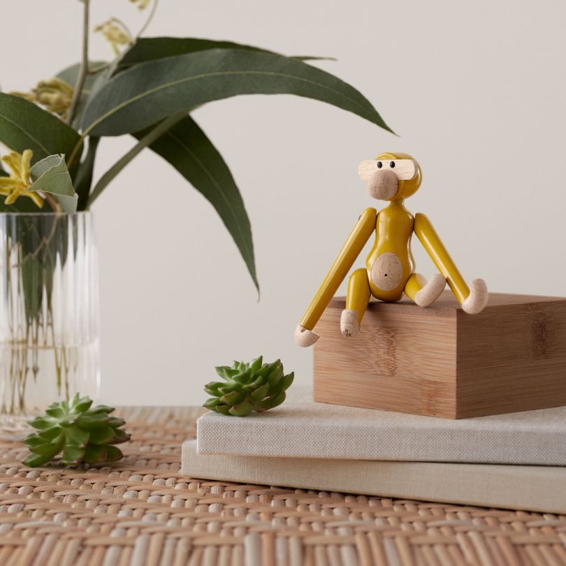 Monkey Mini coloured Kay Bojesen Vintage Yellow