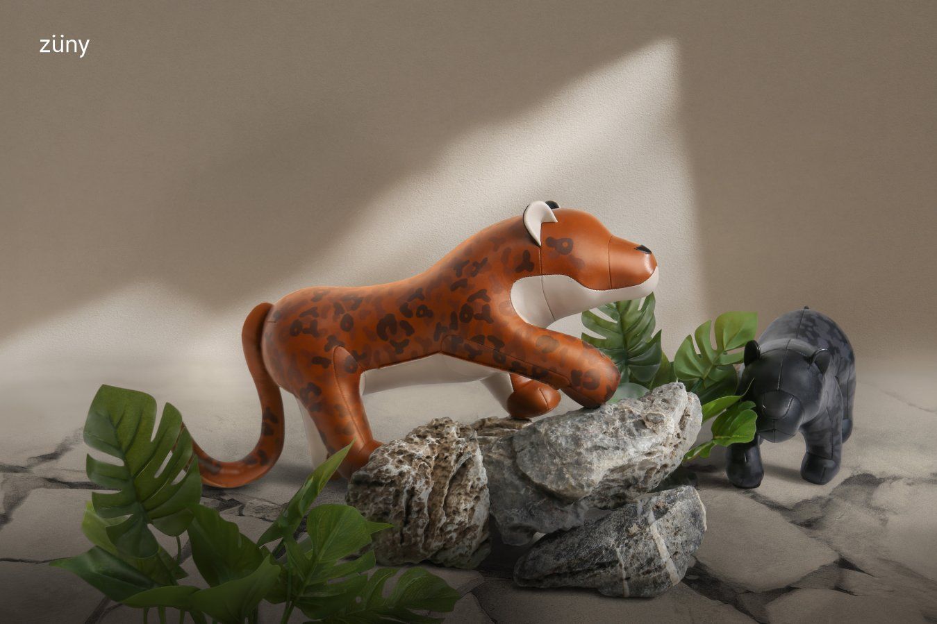 Doorstop Leopard Ray Tan/White Züny