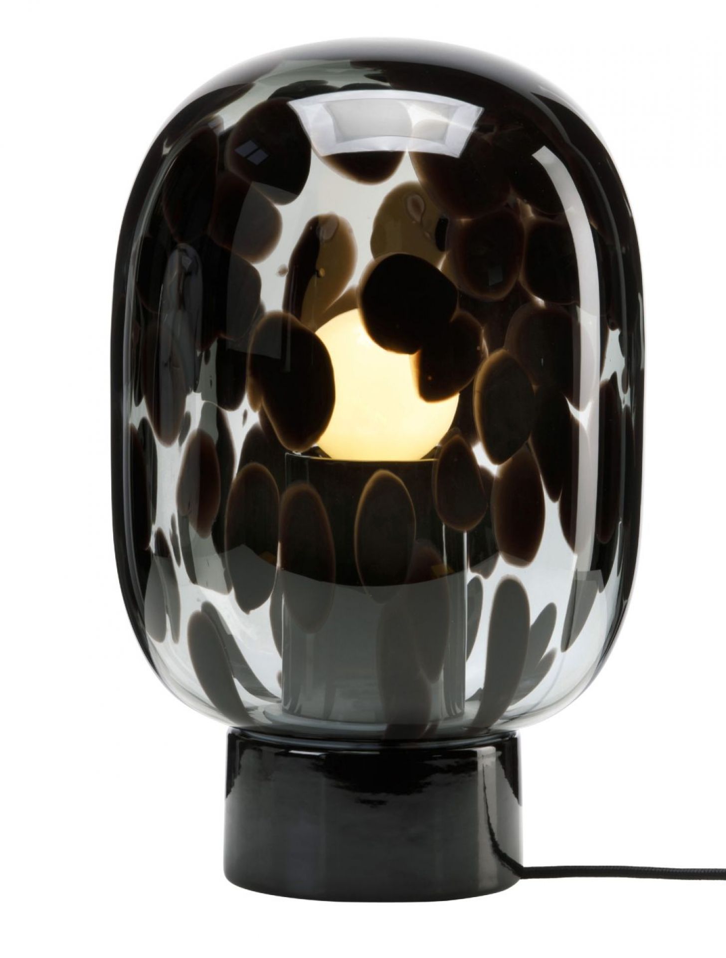 Flakes Table lamp Favius Smoke grey - Black
