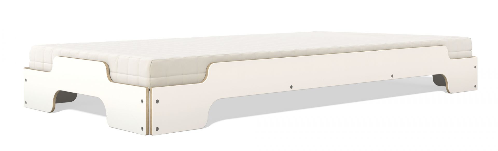 Stacking Bed CPL White Classical height Müller Möbelwerkstätten 900M2