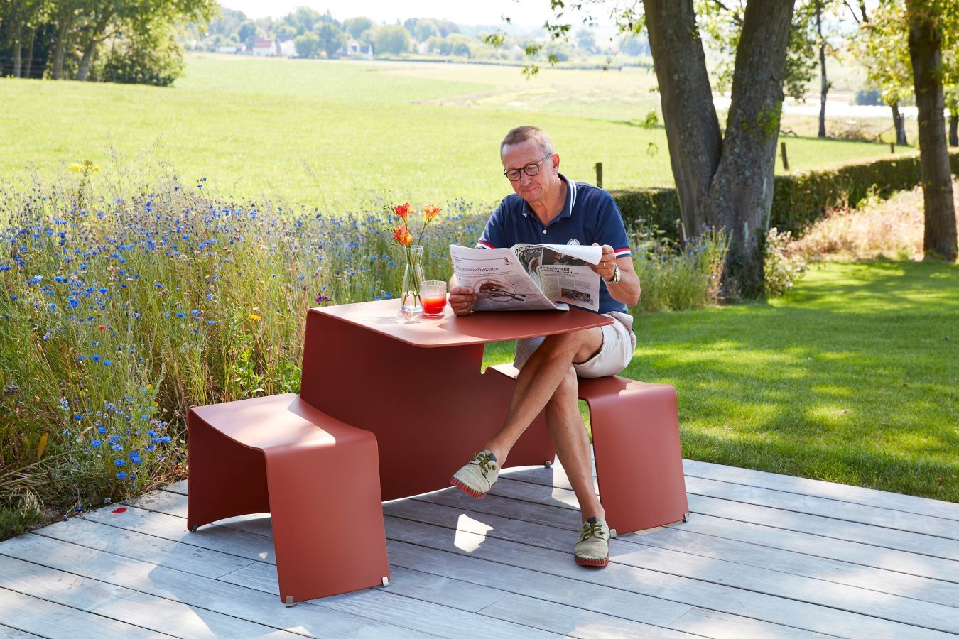 Picnik Table and Seat Combination Outdoor Extremis