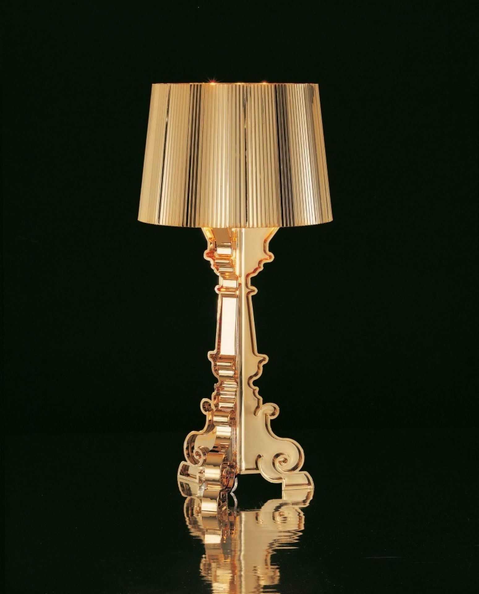 Bourgie Table lamp metallized gold Kartell