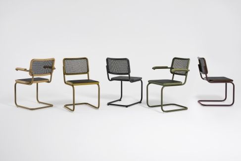 S 64 V Tubular steel classic cantilever chair Thonet