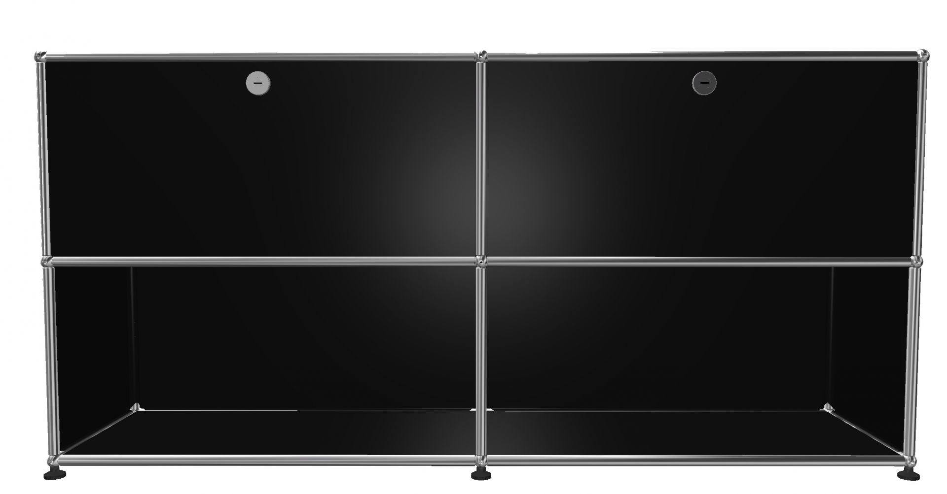 USM Haller Sideboard with 2 Drawers / 2 Open Graphite black FAST DELIVERY