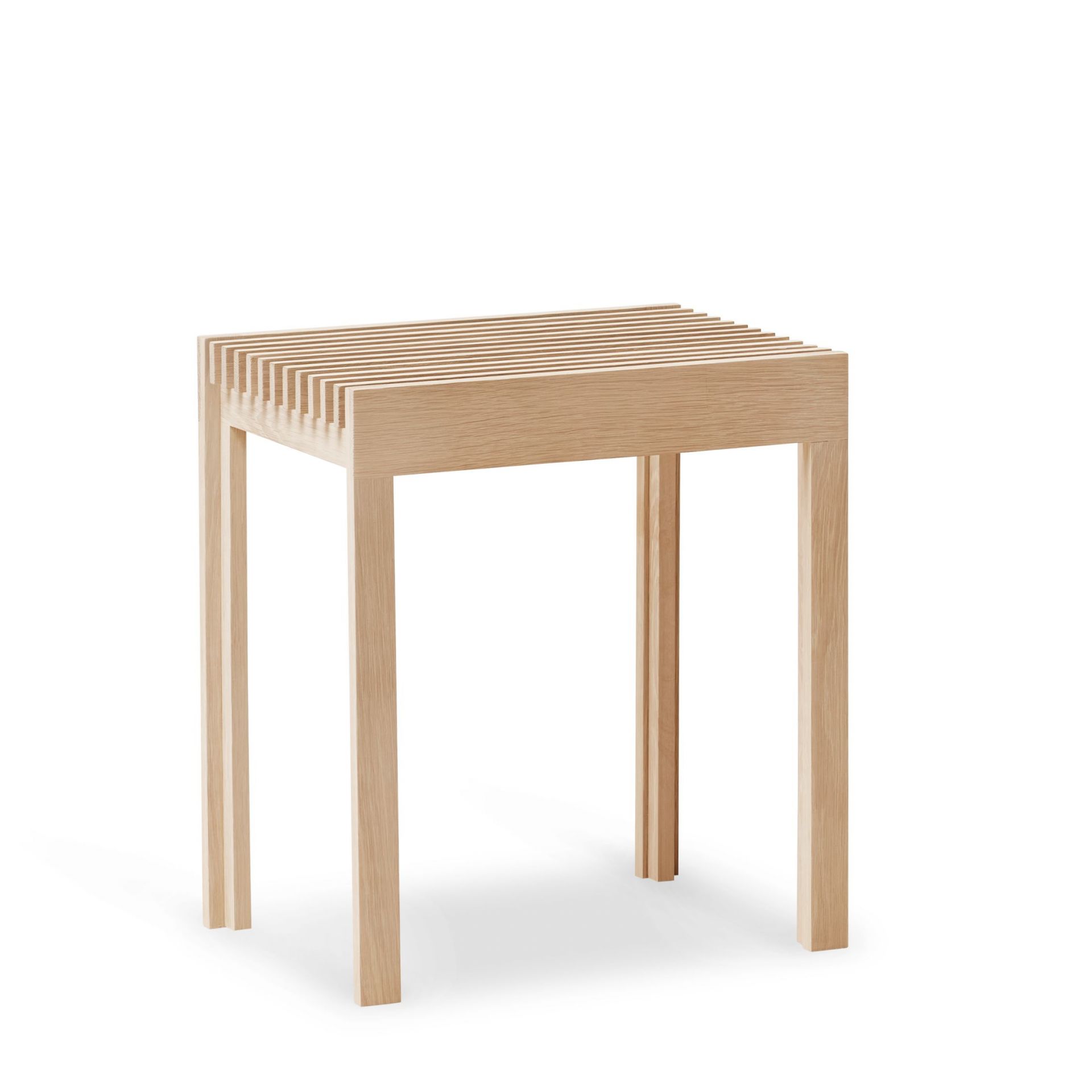 Lightweight Stool white oiled oak Form & Refine