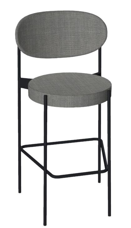 Series 430 Bar Stool Bar stool 75 cm BLACK / REMIX 123 Verpan SINGLE PIECES
