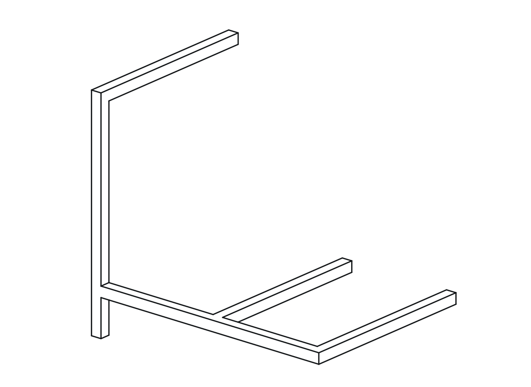 Antologia Wall shelf-module G  w. 60cm Mogg