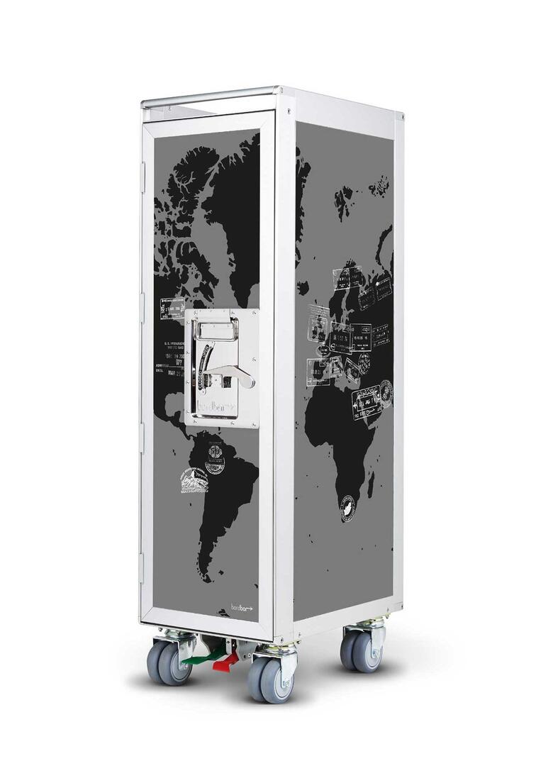Passport Airplane Trolley grey Bordbar