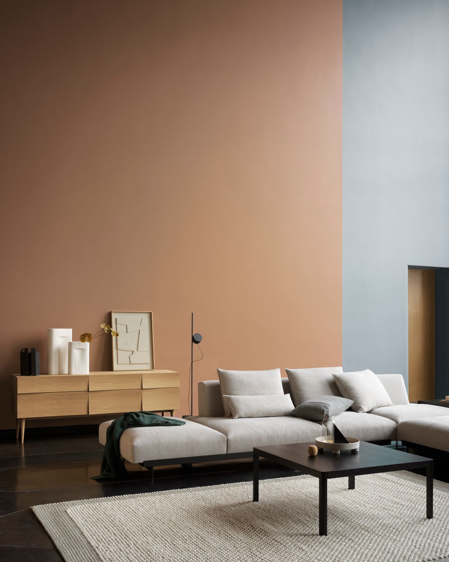 In Situ Modular Sofa 3-Seater Chaise Longue Muuto