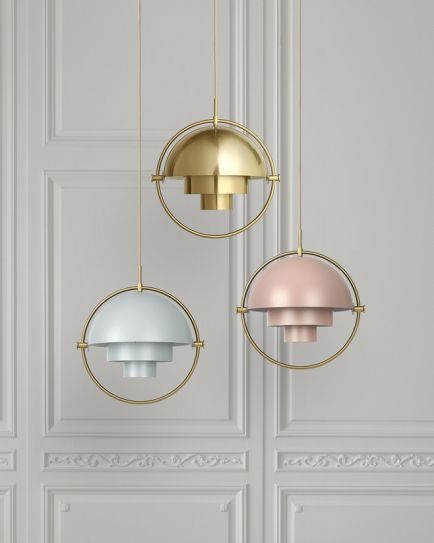 Multi-Lite pendant lamp Brass Gubi