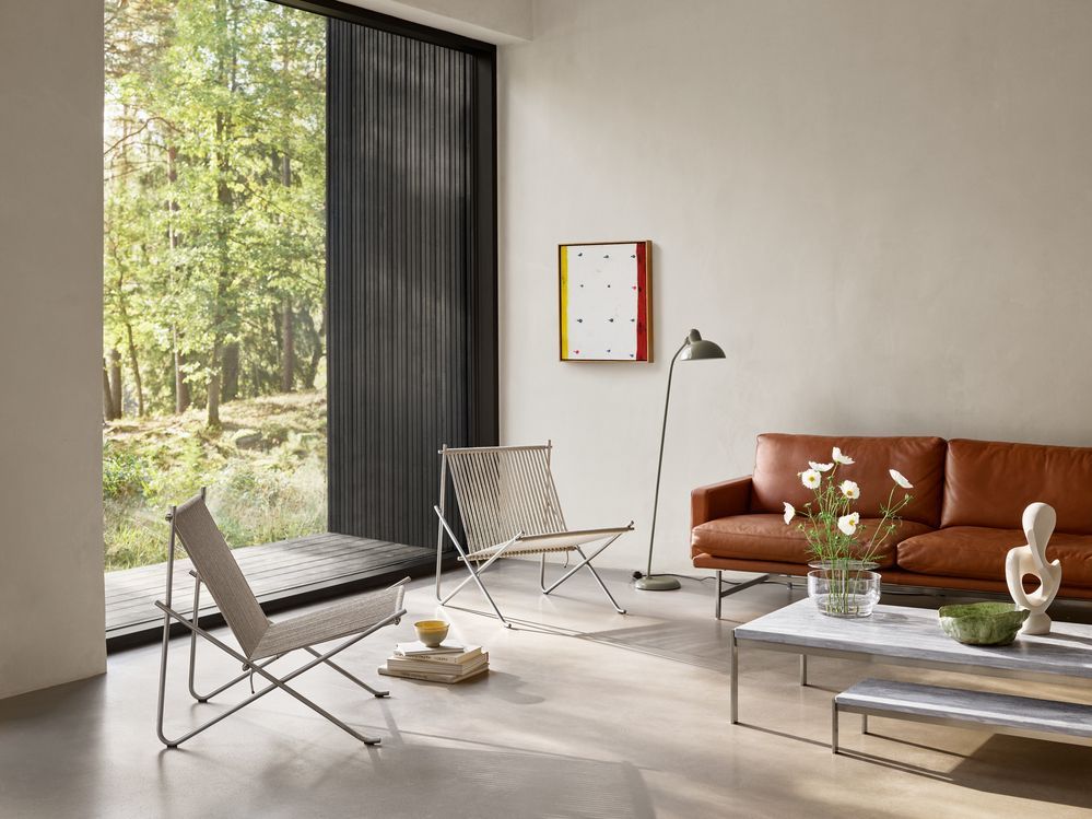 PK4 Lounge Chair Steel - Nature Fritz Hansen