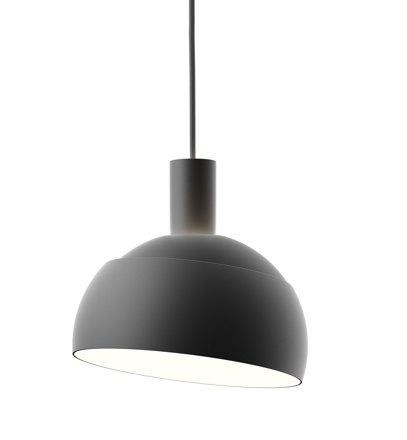 FJ Elements Pendelleuchte von Louis Poulsen: Moderne Hängelampe in Grau mit indirektem Licht.