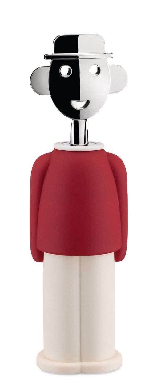 Alessandro M. Corkscrew red and white Alessi