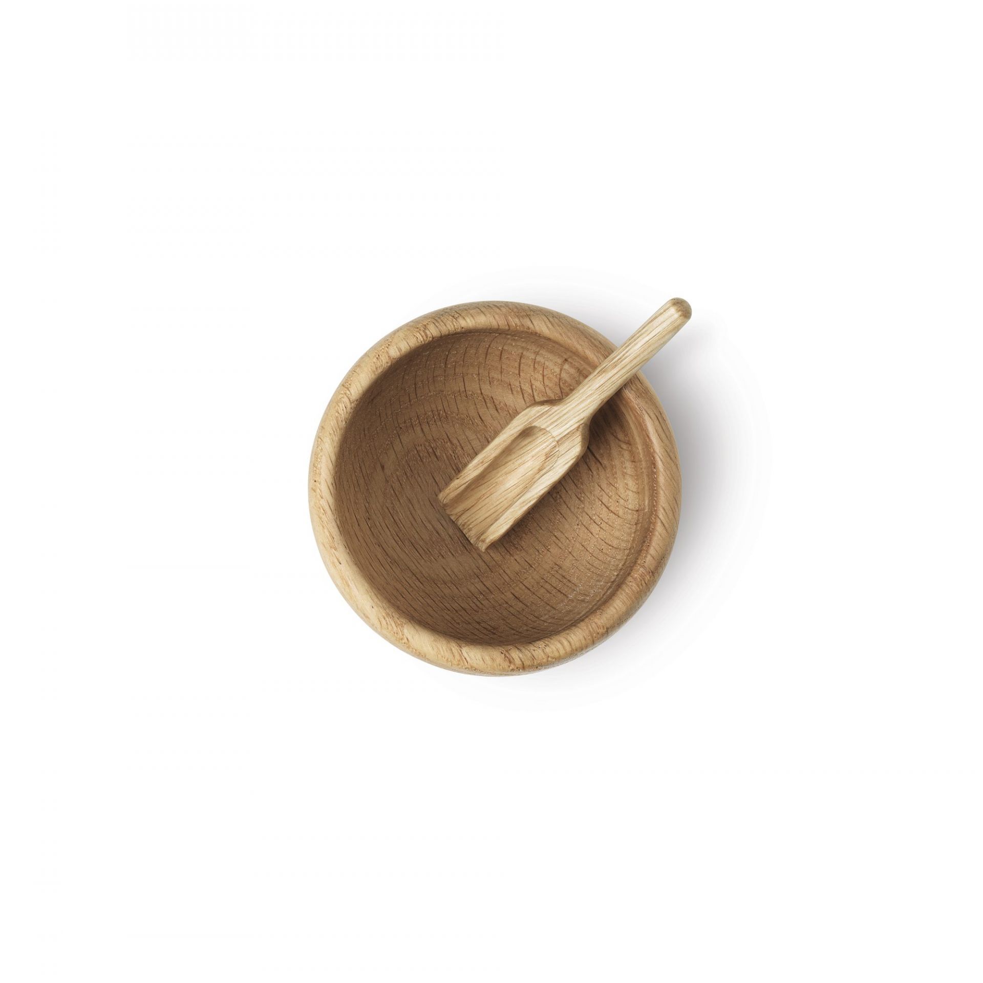 Salt cellar with spoon oak Kay Bojesen SINGLE PIECE