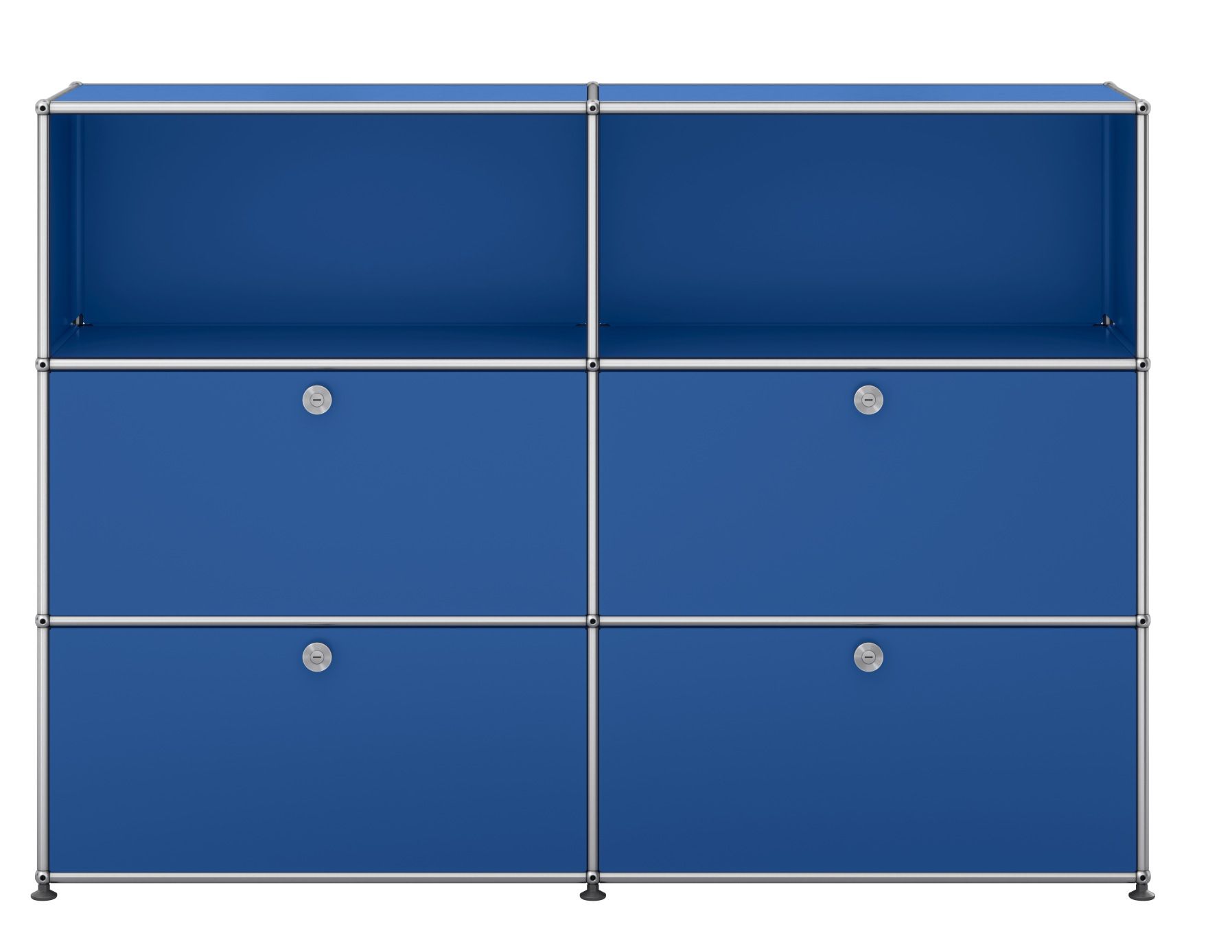 USM Haller sideboard / highboard with 4 flaps - QUICK SHIP gentian blue