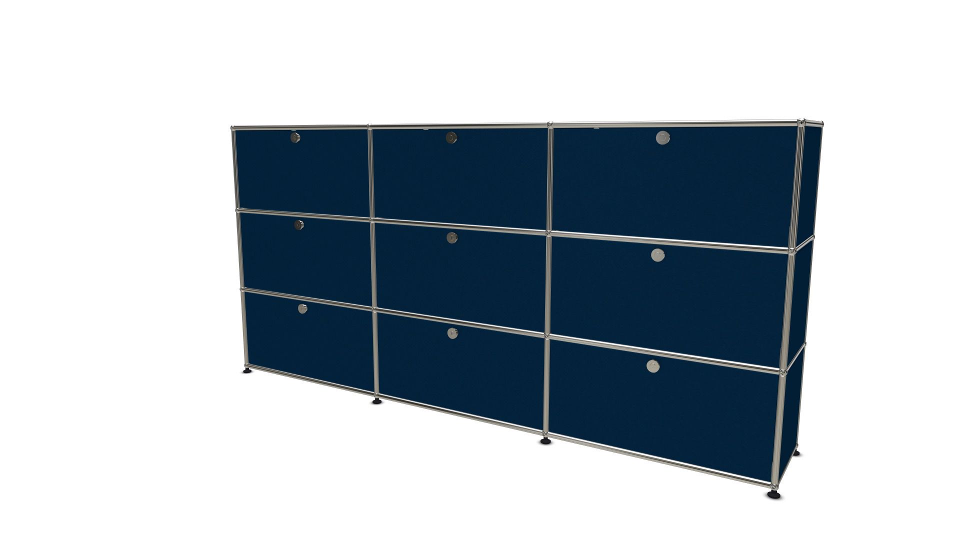 USM Haller Highboard breite Version stahlblau