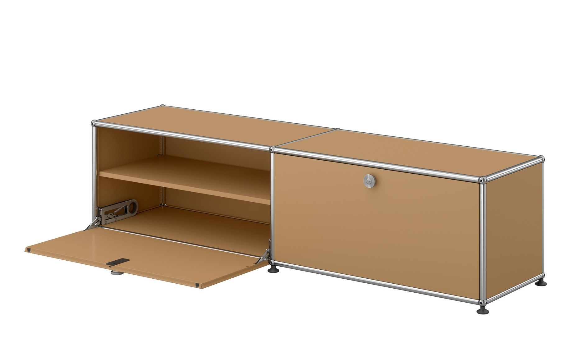 USM Haller E TV/Hi-Fi furniture with dimmable light Beige