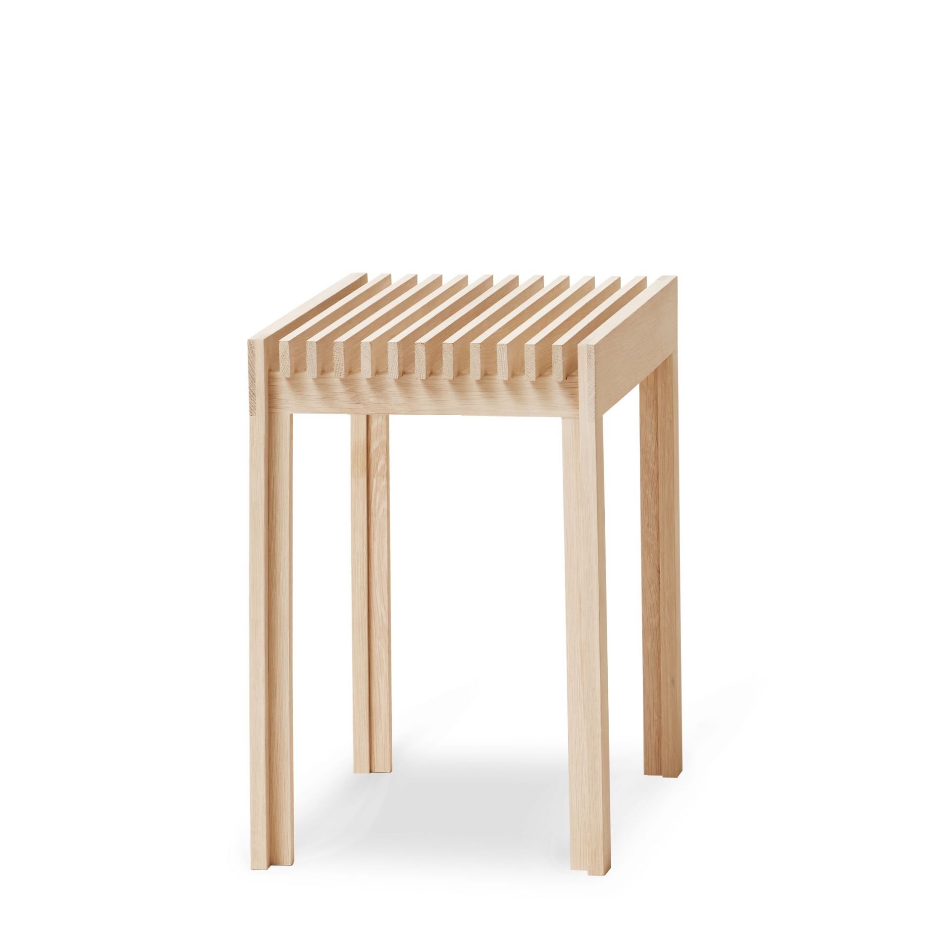 Lightweight Stool white oiled oak Form & Refine