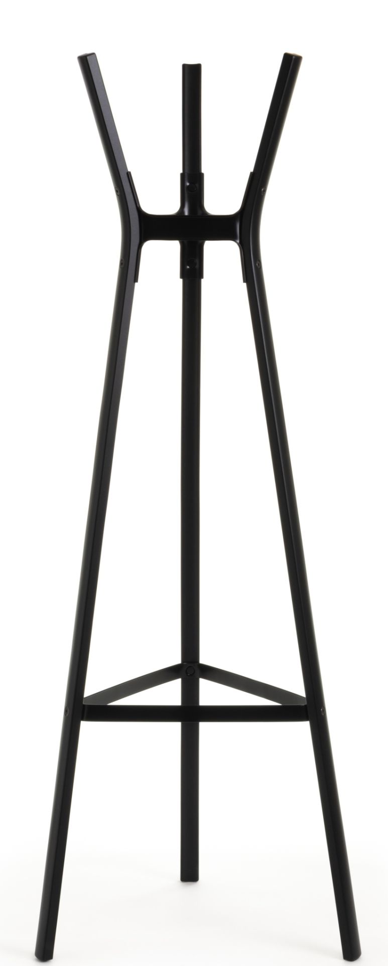Schwarzer Steelwood Coat Stand Garderobenständer von Magis, moderne Garderobe aus Stahl und Holz für Flur und Büro.