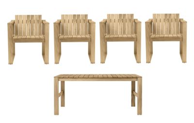 Kjaer Outdoor Dining Set 1 Carl Hansen & Søn