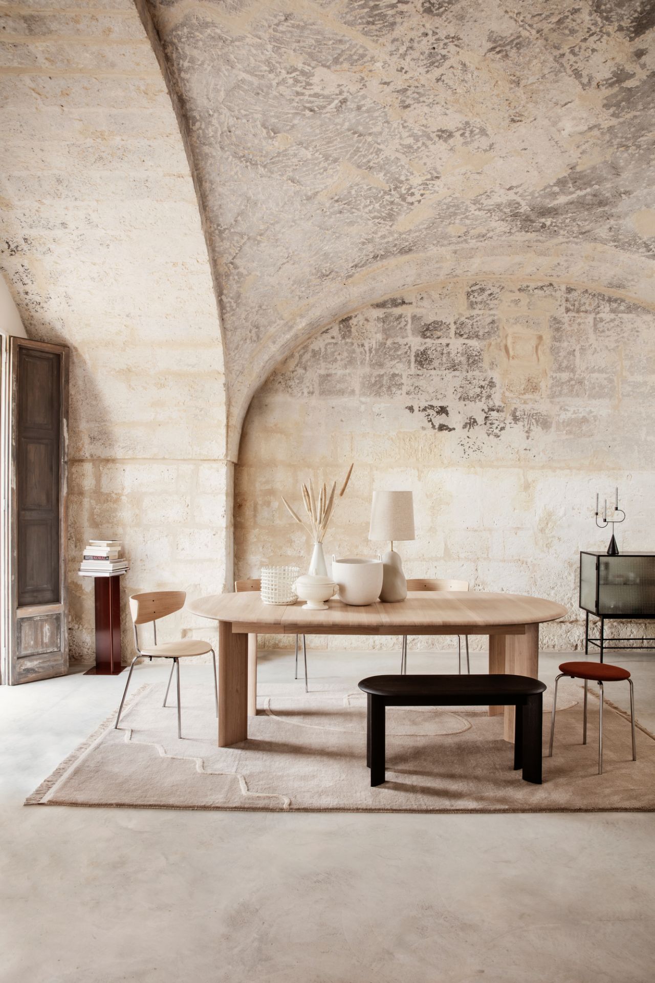 Bevel Table - Extendable X 2 dining table oiled oak white Ferm Living