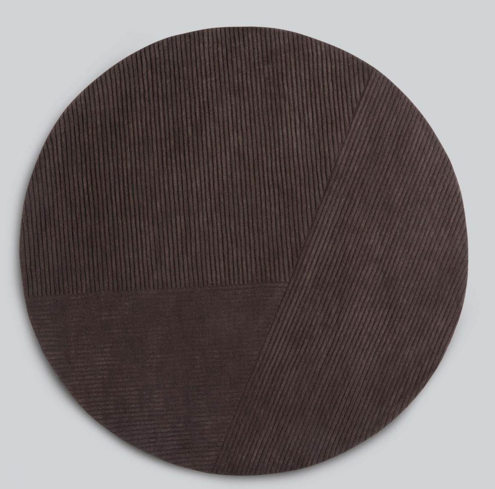 Row Round Carpet Dark Brown Northern 