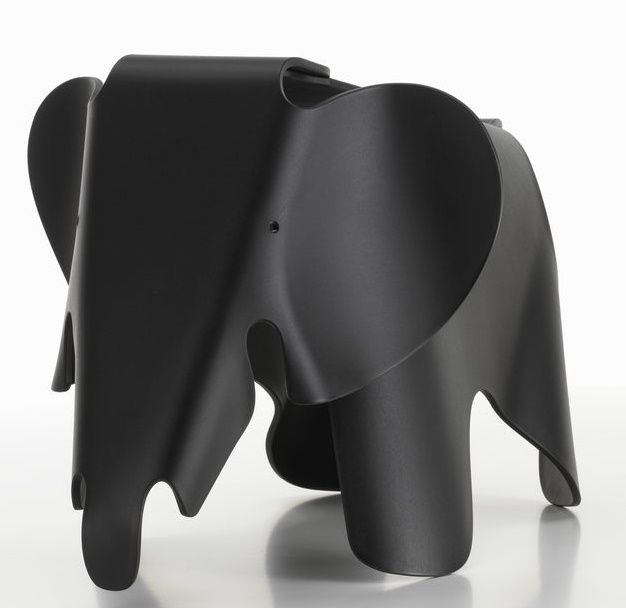 Eames Elephant Stool RE Vitra Deep black