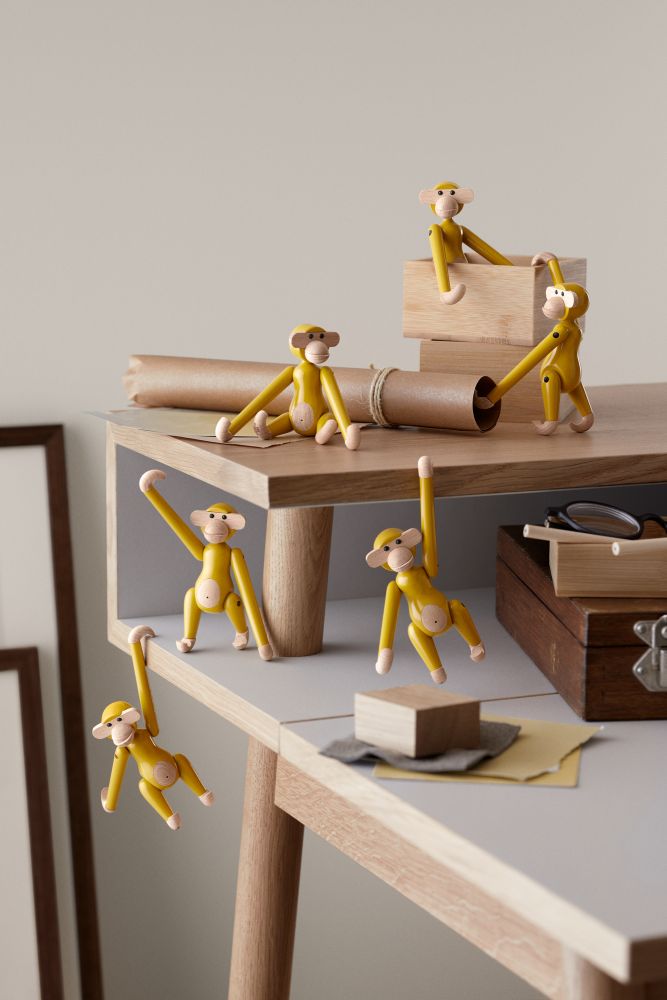 Monkey Mini coloured Kay Bojesen Vintage Yellow