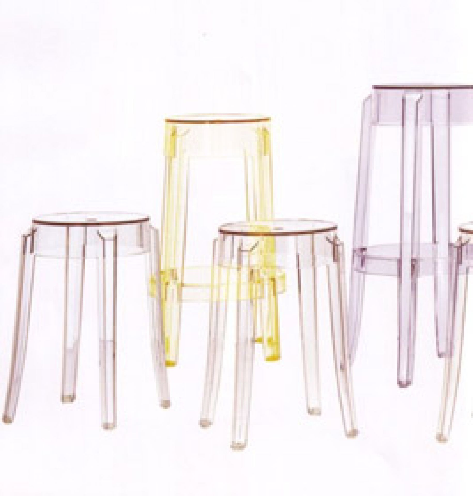 Charles Ghost Stool Set of 2 Kartell