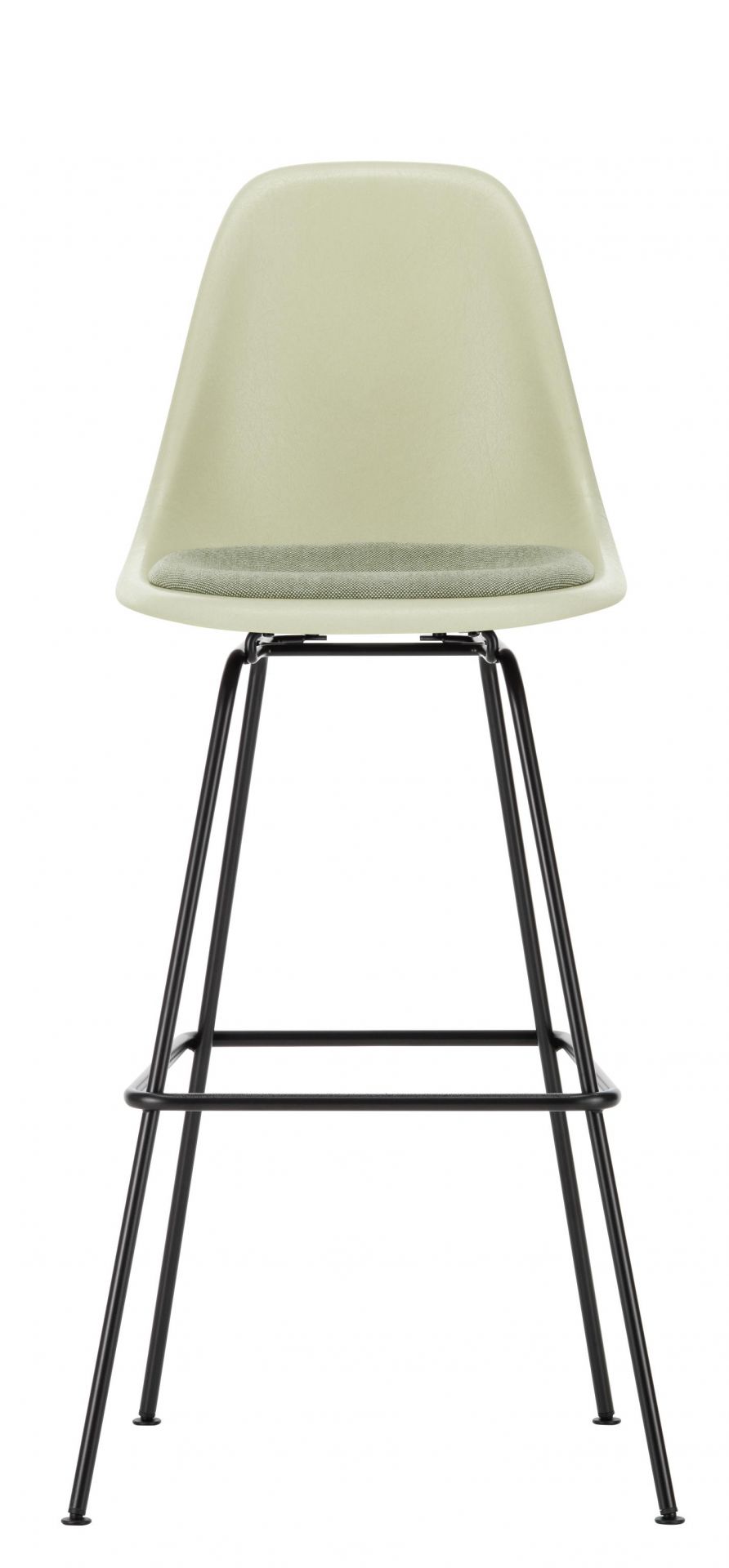 Eames Fibreglass Bar Stool High Bar stool with seat cushion Vitra 