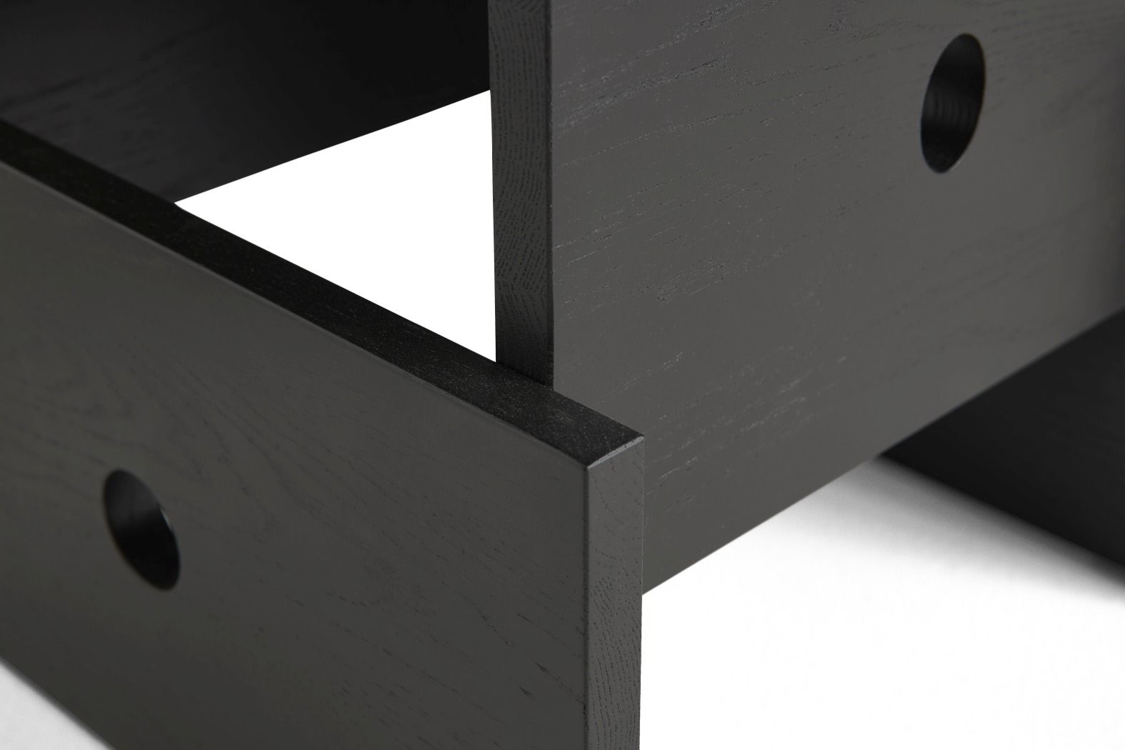 Wood Box Coffee Table Hay oak black water-based lacquer