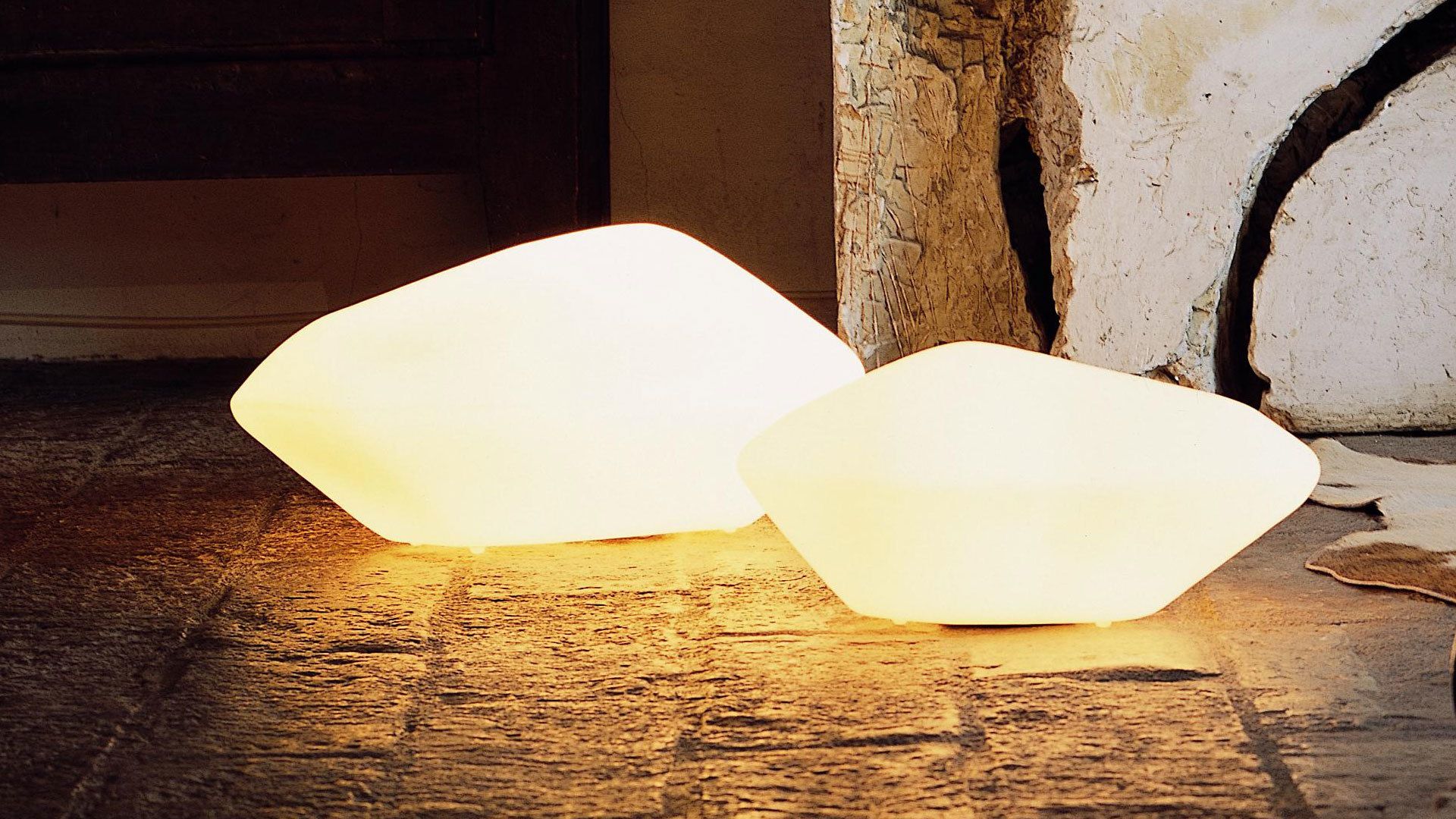 Stone of Glass Outdoor H 15 cm Floor lamp Oluce SINGLE PIECES