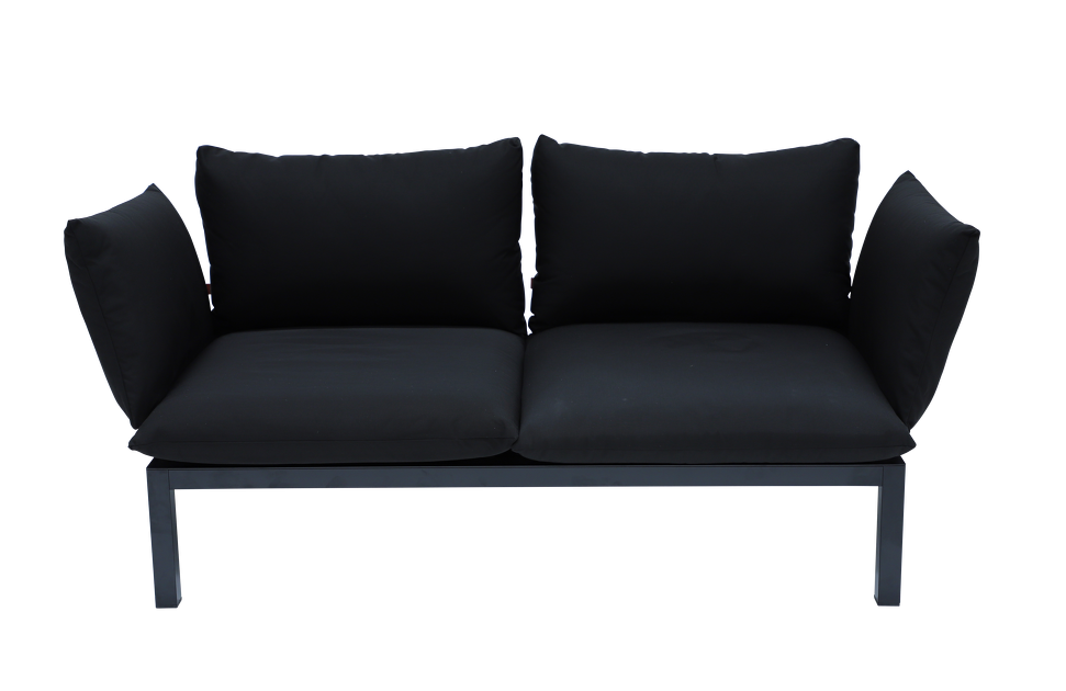 Fiam Domino outdoor sofa 2-seater with armrests and cushions Jan Kurtz