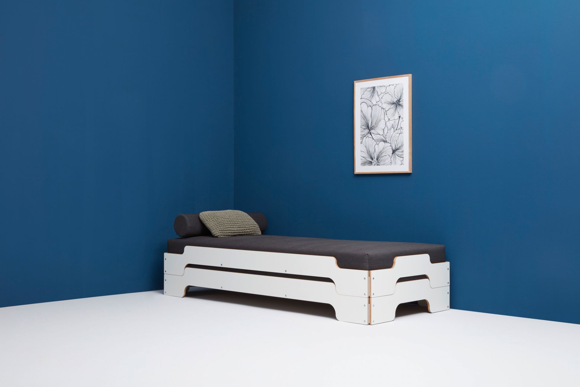 Stacking Bed CPL White Classical height Müller Möbelwerkstätten 900M2