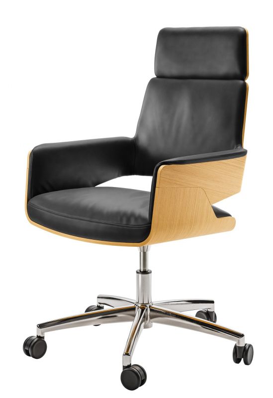 S 845 PVDRWE Swivel armchair Thonet