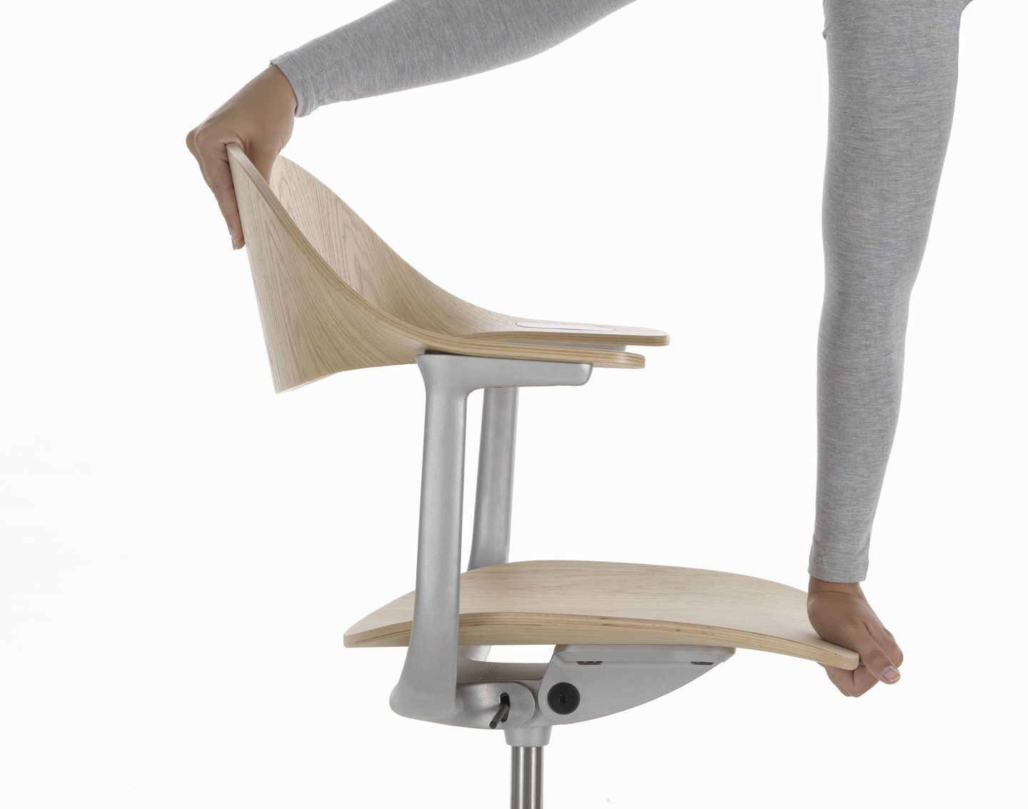 Mynt back and seat Plywood office swivel chair Vitra