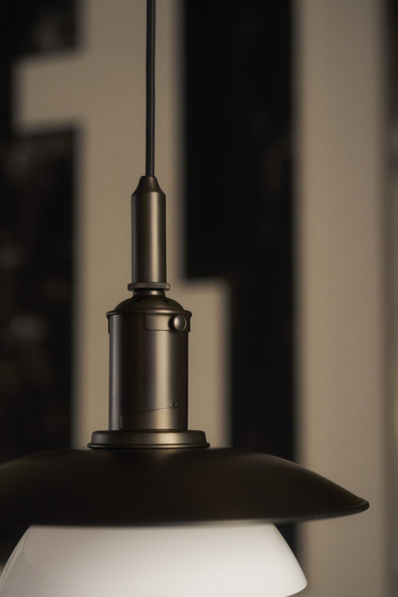 PH 3/3 Aged Brass Opal pendant light Louis Poulsen