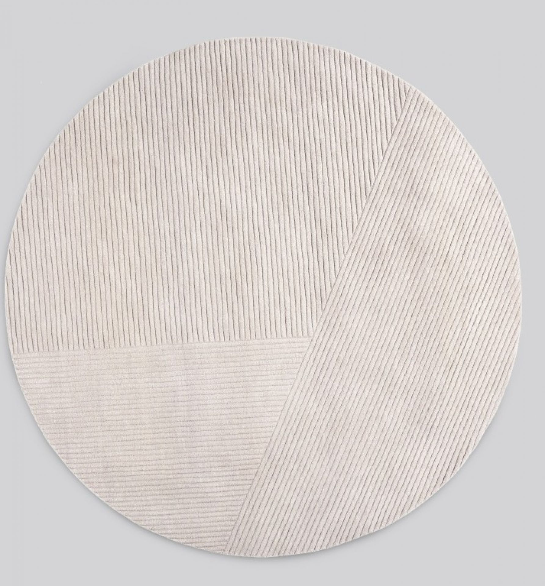 Row Round Carpet Light Grey Northern 